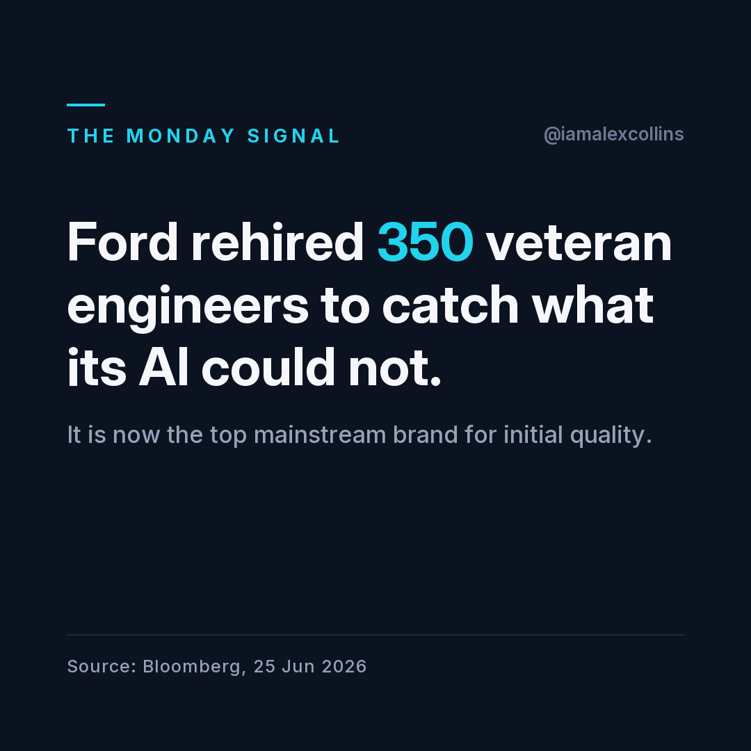 Ford rehired 350 veteran engineers to catch what its AI could not.